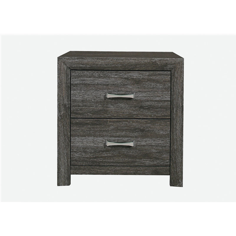 Table de chevet 1 pièce, Gris foncé