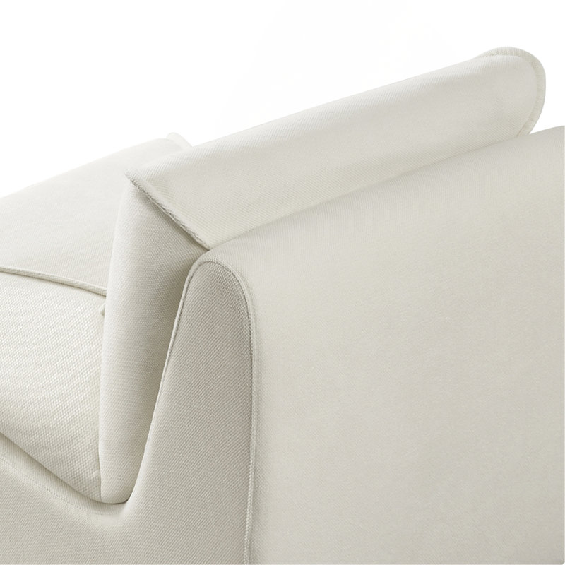 Méridienne avec repose-pieds Boneless, Beige