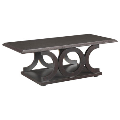 End Table, Cappuccino C-Shaped Coffee Table