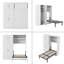 Lit escamotable avec casiers et armoires escamotables, blanc-532273403