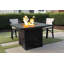 Foyer de table en acier au gaz pour terrasse extérieure et jardin