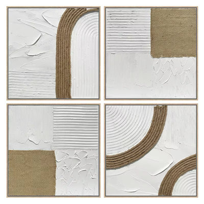 Textured Gold & Ivory Wall Art