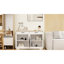 Buffet blanc de 122 cm (48,02 po) - 2 tiroirs, 4 portes. Parfait pour l'entrée. Grande capacité, finitions soignées. Convient à la chambre ou à la cuisine. Classe énergétique E1. Spacieux.