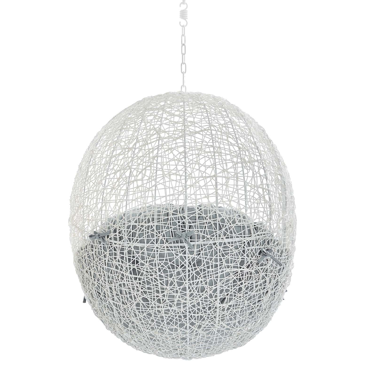 Modway Hide Sunbrella® Swing Chair, White/Gray