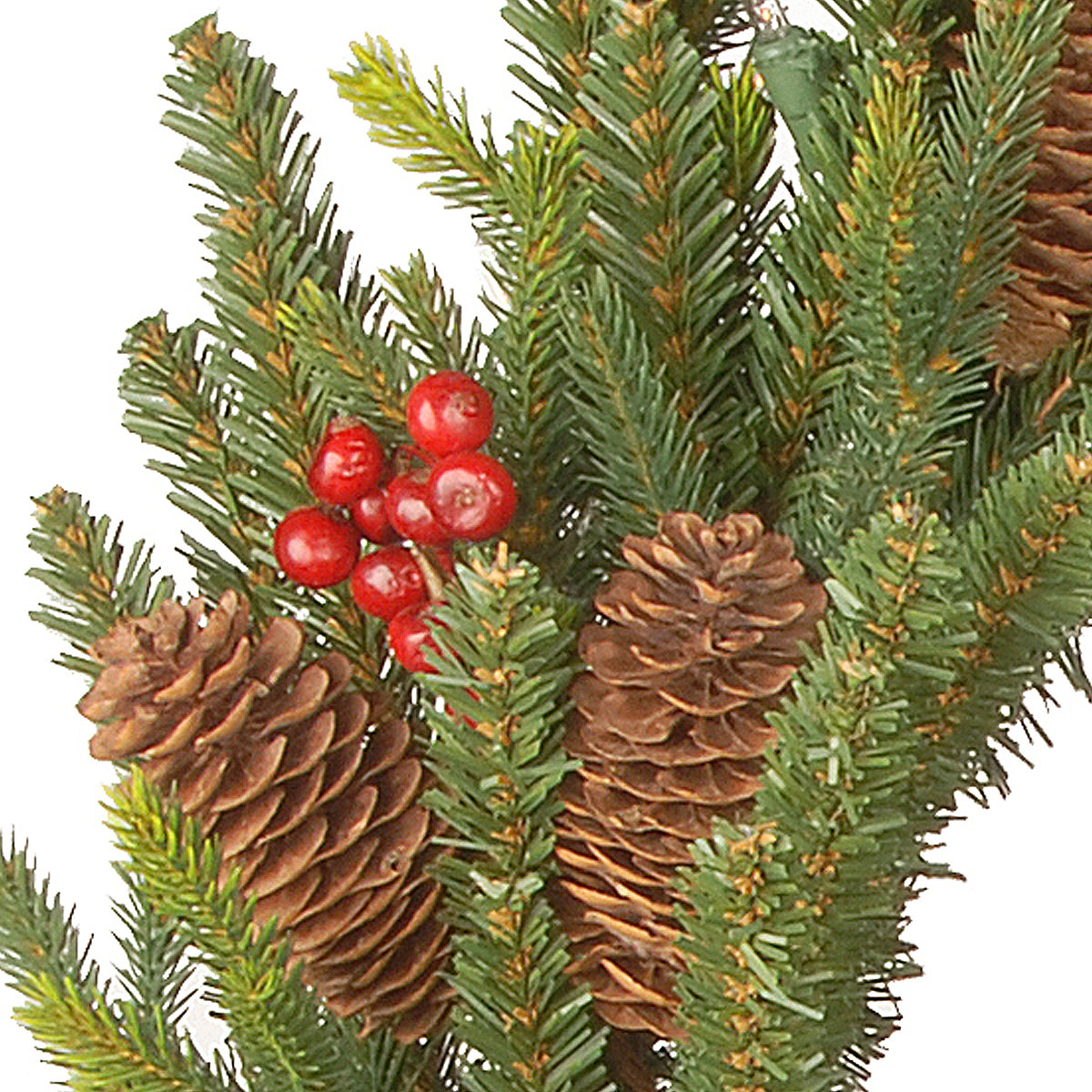 24" Fir Pre-Lit Wreath