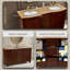 Meuble-lavabo double 60 po avec plateau en travertin Teyang