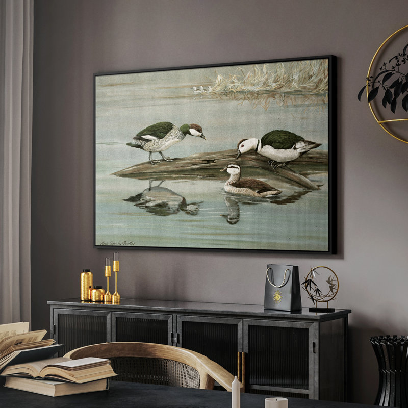 Vintage Animal XIX - impression, H 25 po x l 37 po, Toile avec cadre flottant noir