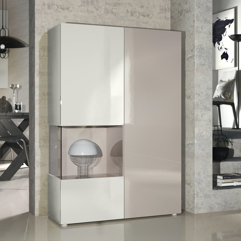 Mcandrews Display Cabinet, Without LED, Sand Grey