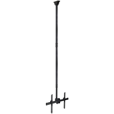 Mount-It Height Adjustable Extra Long Ceiling TV Mount Bracket | 10 Feet Long | For 32 - 77 in. TVs
