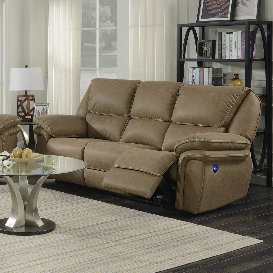 Red Barrel Studio® Ellinger 91.7" Pillow Top Arm Reclining Sofa ...