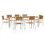 8 - Person Wood Patio Dining Set with Rectangular Table