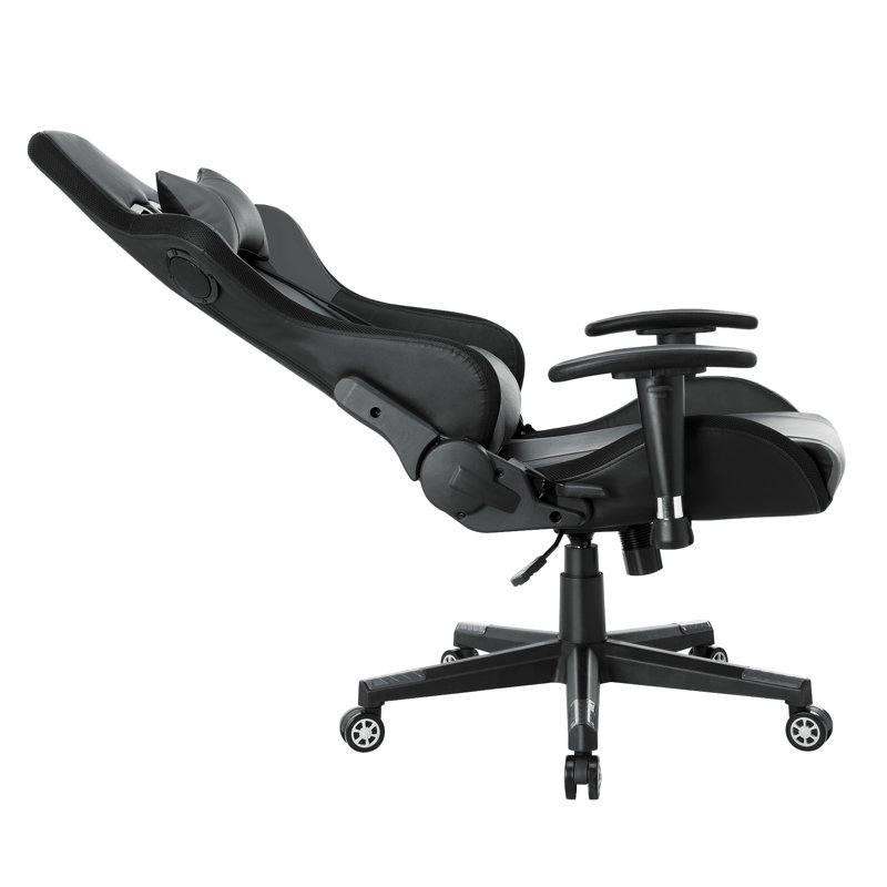 Fauteuil de jeu RVB à DEL, Gris / noir