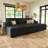 Bianca Wide Plush Corduroy 110.83 Inch Oversized Sofa Bed Storage Modular Couch-851752197