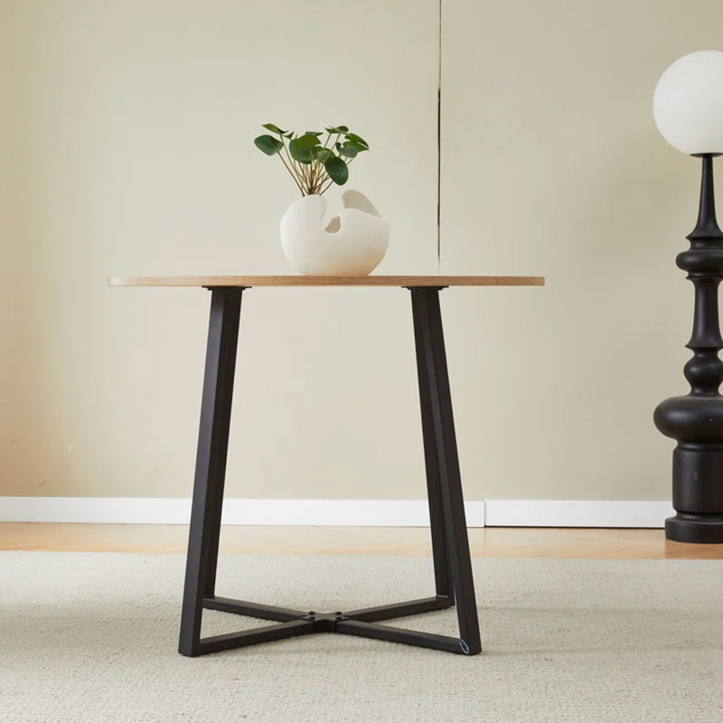 Otrange Round Metal Base Dining Table