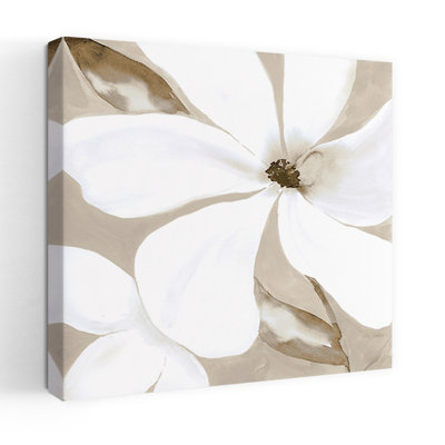 «Soft Summer I Abstract Contemporary Elegant Magnolia Flower Nature», reproduction d'art murale