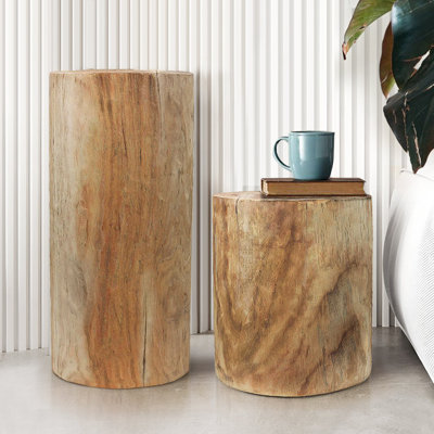 Piédestal en bois naturel Nova