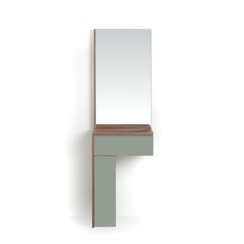 Adelman 55cm Console Table, Walnut/Green