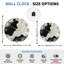 Black White Modern Decorated Glass Wall Clock Home Decor Art-15.7"-325992875