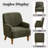 28.7" Upholstered Armchair With Tight Back And Solid Wood Legs-23430777