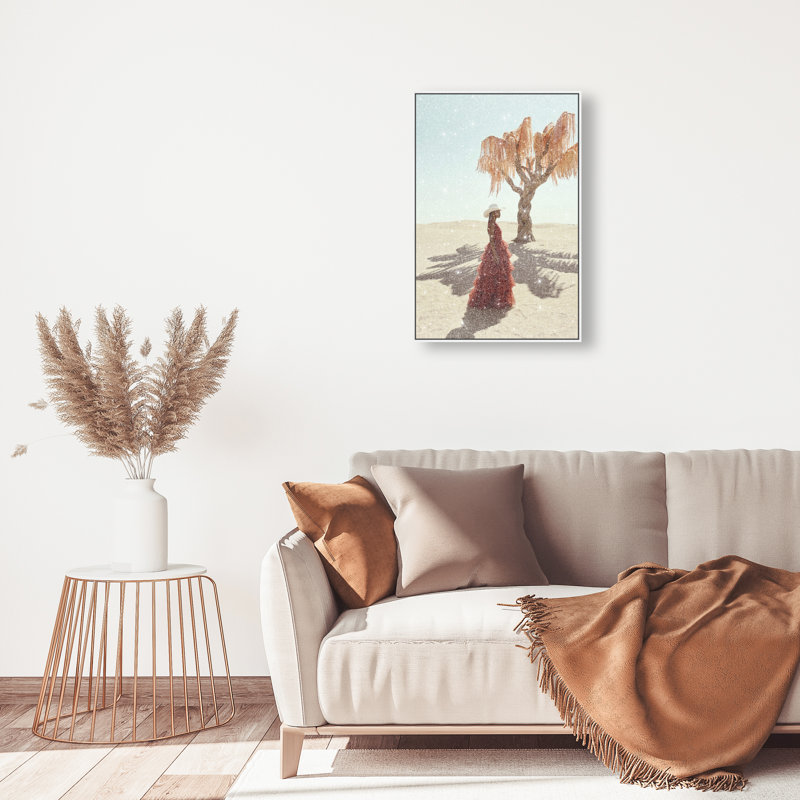 Cowgirl Couture Print by Oliver Gal, 25"H x 37"W, White Floater Frame