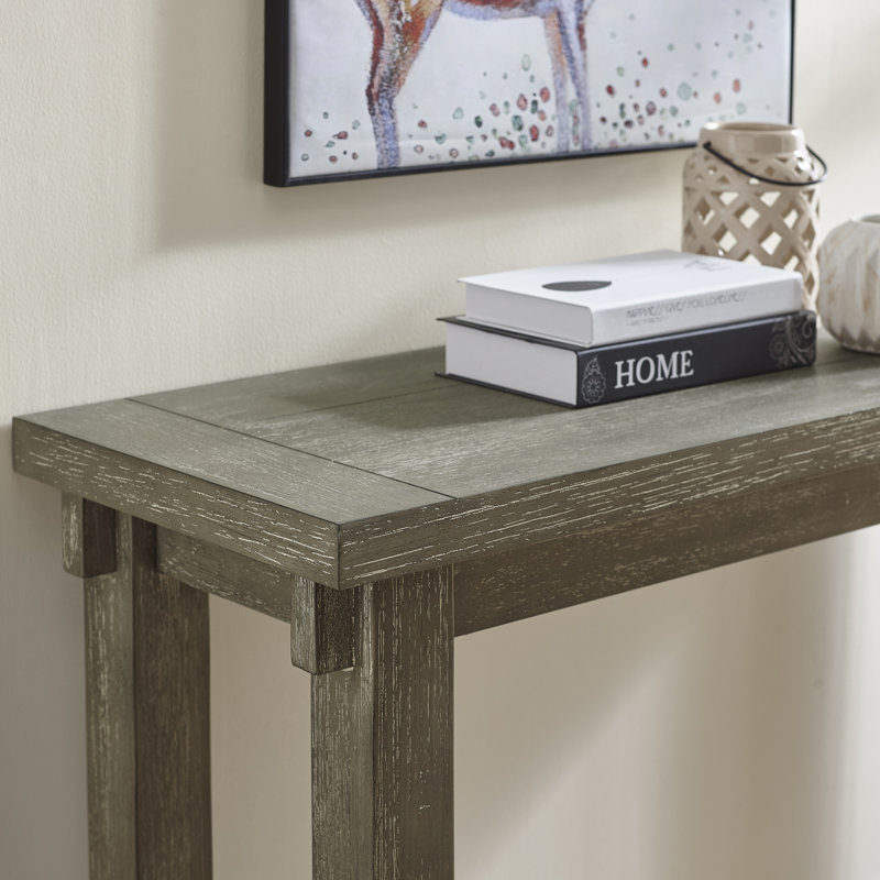 Lamartine 112cm Solid Wood Console Table, Dark Grey