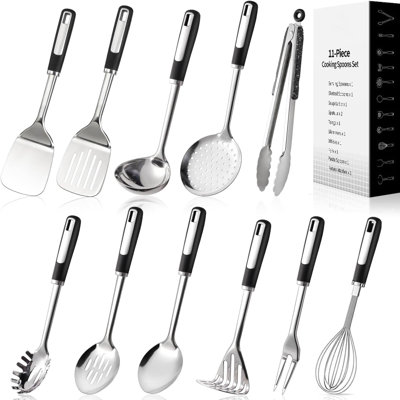 Ensemble d'ustensiles de cuisine en acier inoxydable