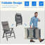 Ensemble de 2 chaises de patio pliantes en tissu textilène-1229993478