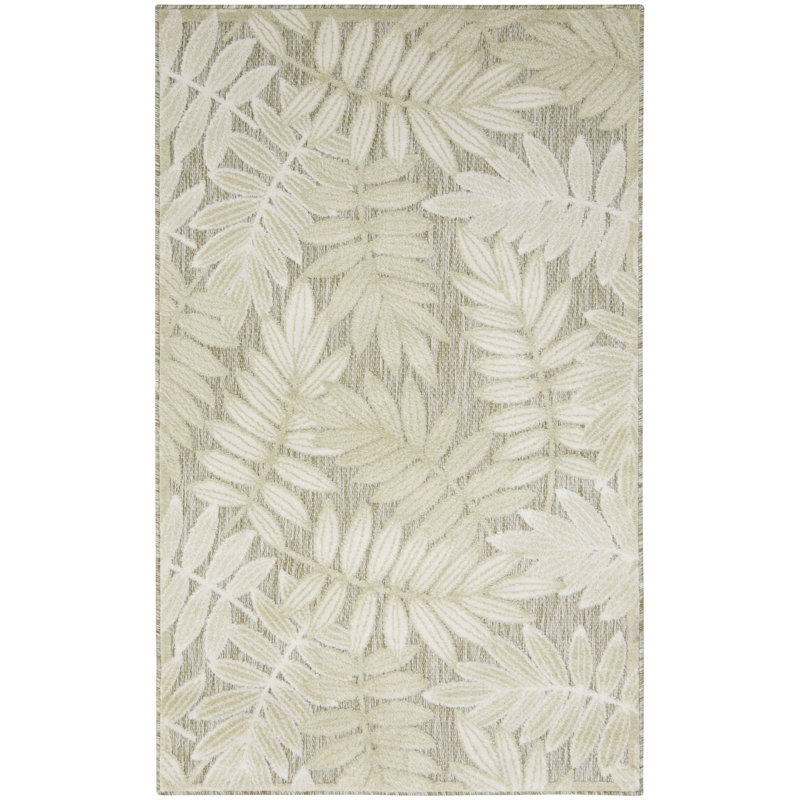 Lakesha 2'8" x 4' Ivory Sage Modern Rug, Rectangle 2'8" x 4'