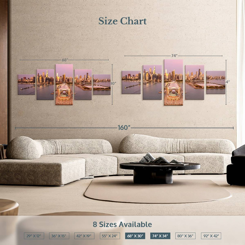 Chicago Navy Pier, 30" H x 68" W