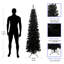 Arbre de Noël artificiel noir 7,5 pi avec support pliable en métal-1762732235