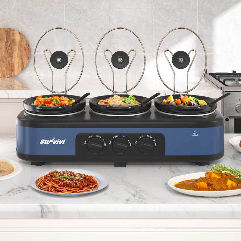 Triple Slow Cooker, 3 X 2.5 QT