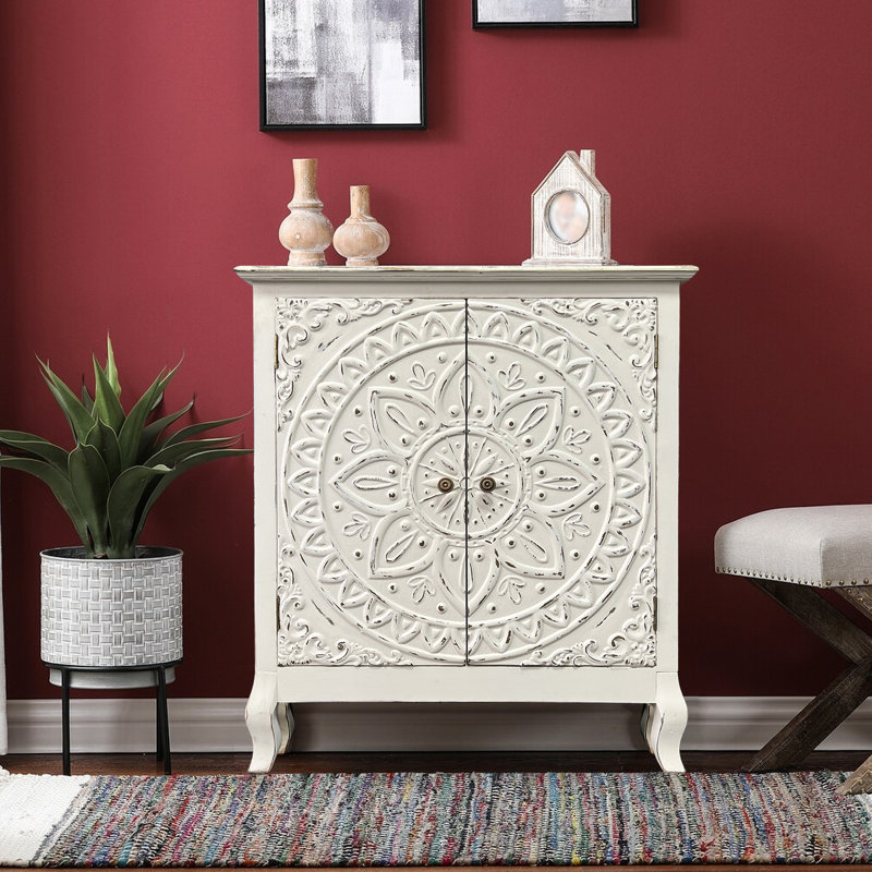 Buffet décoratif Salbu, Blanc