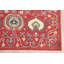 Tapis rouge en laine noué à la main de conception unique 8 pi 1 po x 9 pi 10 po Nino