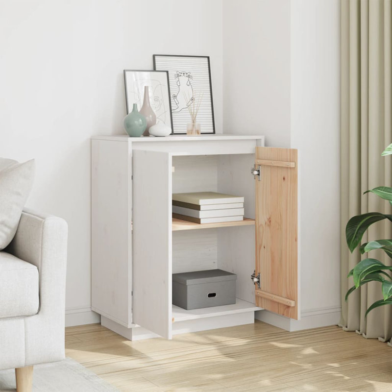 Glenise 60cm Solid Wood Sideboard, White