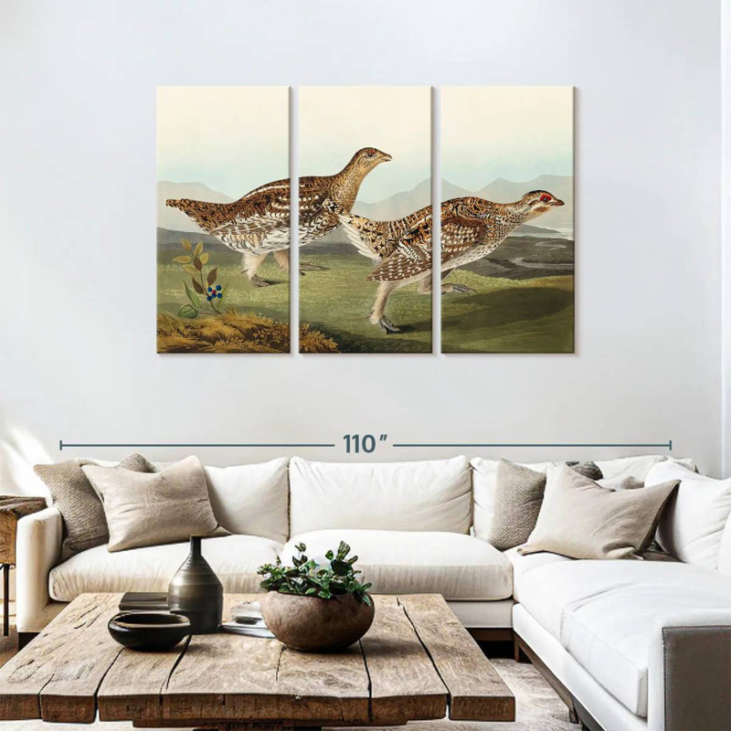 Brampt Sharp Tailed Grouse, 48" H x 74" W