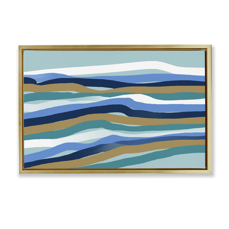 Cadre flottant entre les vagues entre les vagues, design par Atelier Posters, H 17 po x l 25 po