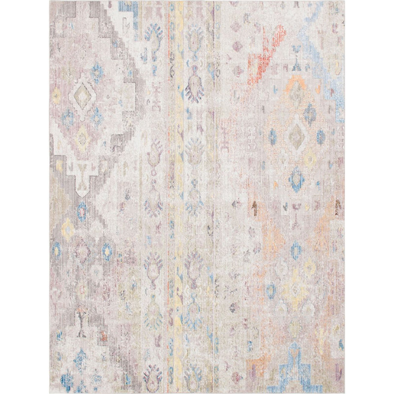 Geometric Indoor Rug, Rectangle 5' x 8'