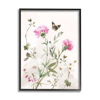 " Fluttering Butterfly Garden Blooms " by Nina Blue