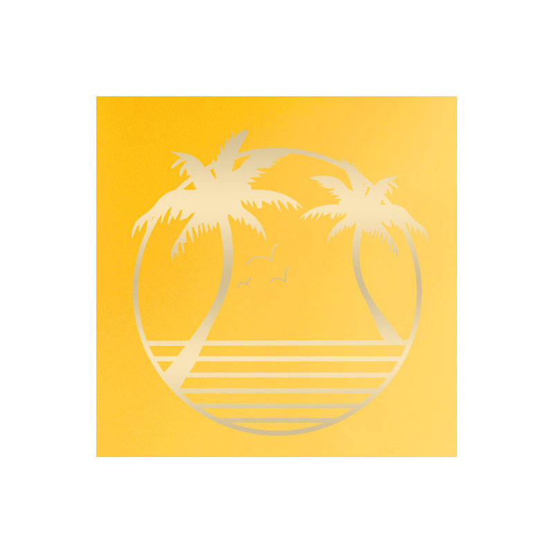 Nautical & Beach Non-Wall Damaging Wall Decal, Shiny Gold