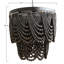Lustre perlé en bois à 2 niveaux-384460888