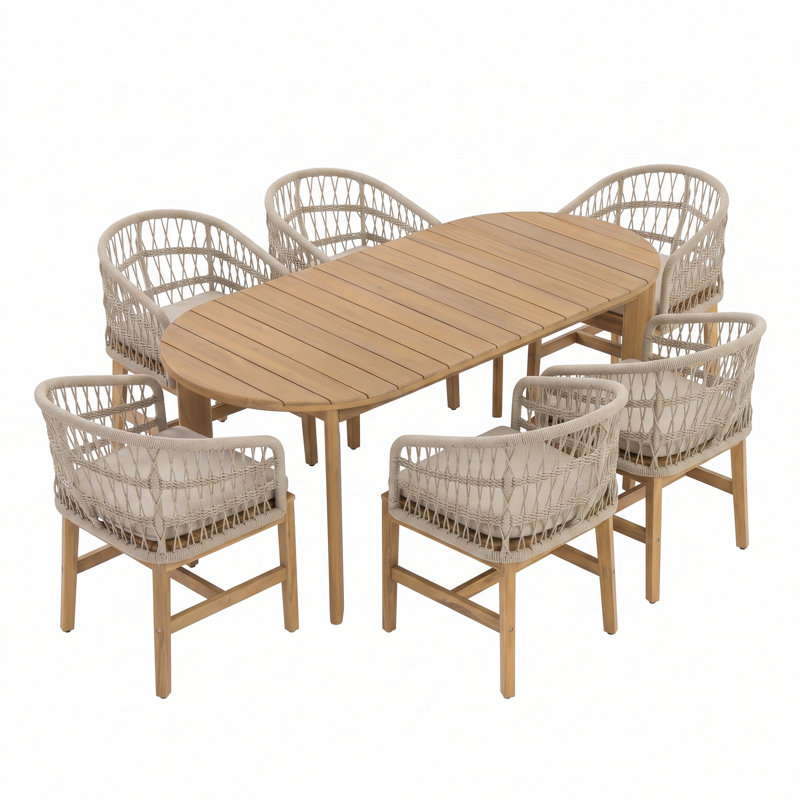 Ensemble repas d'extérieur 7 pièces Bronta