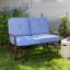 Banc d'extérieur en métal avec coussins-620552512
