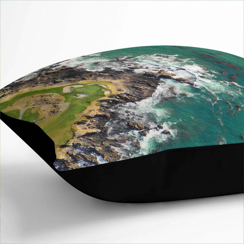 Square Cushion, 55cm H x 55cm W x 20cm D, Black