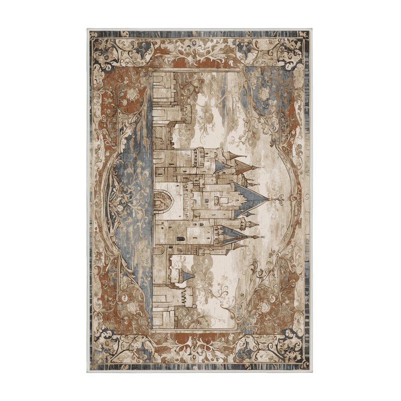 Ivory Towers Rug, Rectangle 6' x 9'