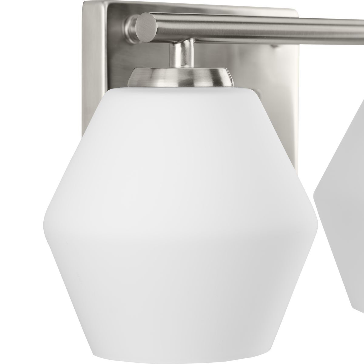 Audryna 2 Light Frosted Dimmable Vanity Light, Brushed Nickel