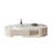  Bilawal Cream Fluted Extendable Oval Coffee Table Solid Wood With 4 Drawers, Fully Assembled
