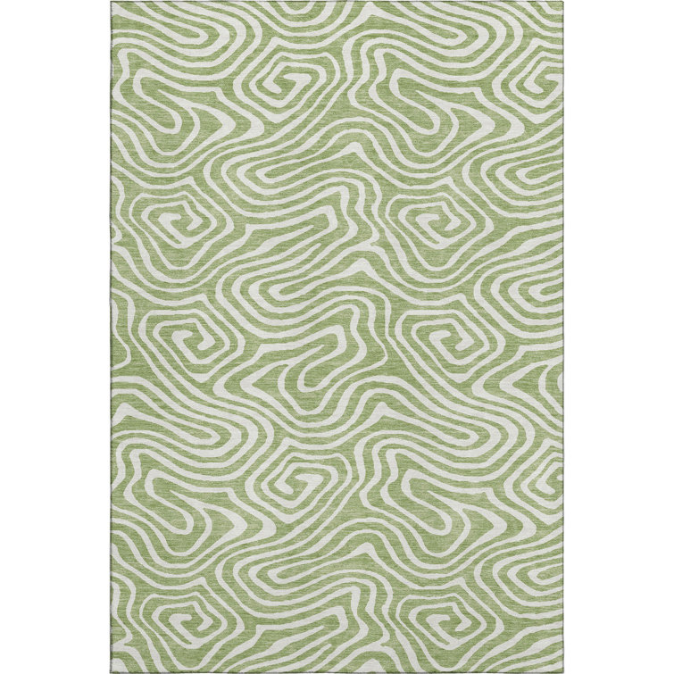 Premium Machine Washable Guada AMF1020 Swirls Rug