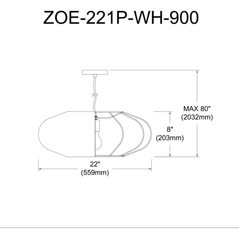 Luminaire suspendu géométrique 1 lumière Zoey