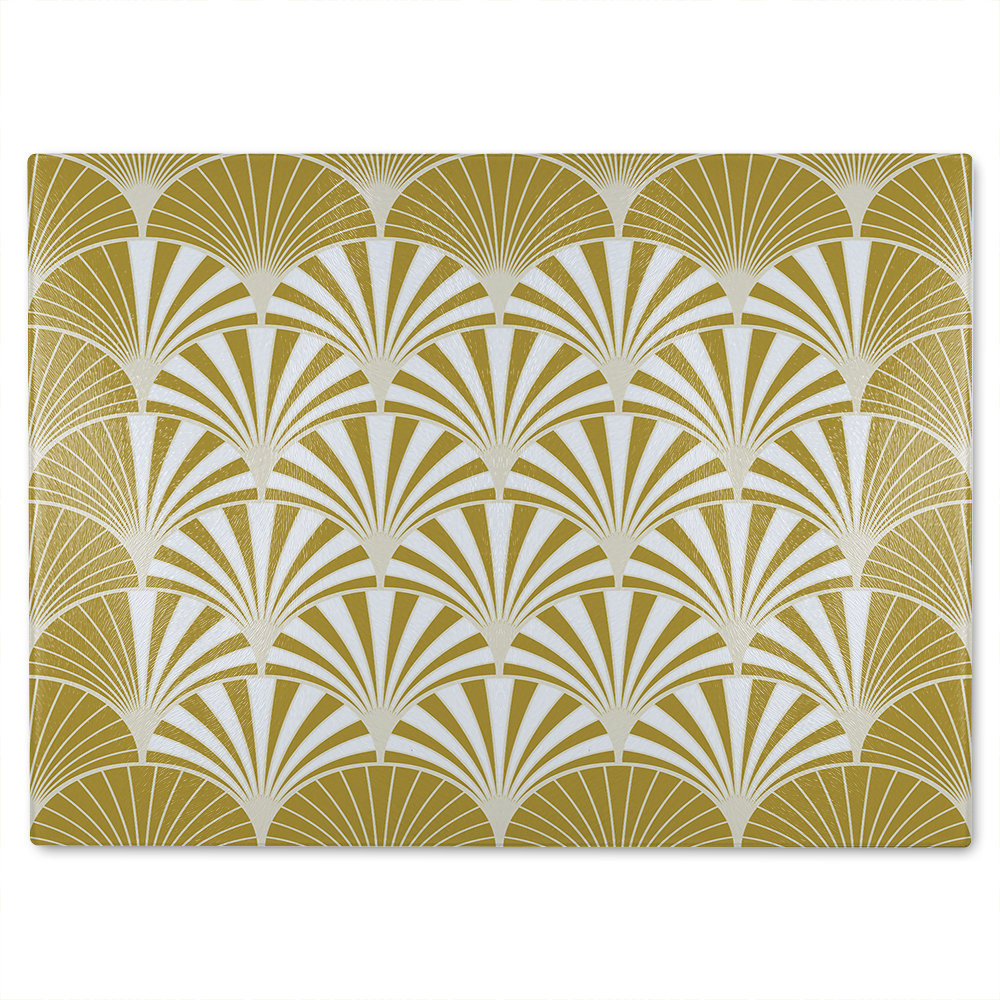 Semi Circles Glass Chopping Board