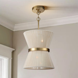 Claretta 2 - Light Bleached Natural Rope/Patinaed Brass Finish